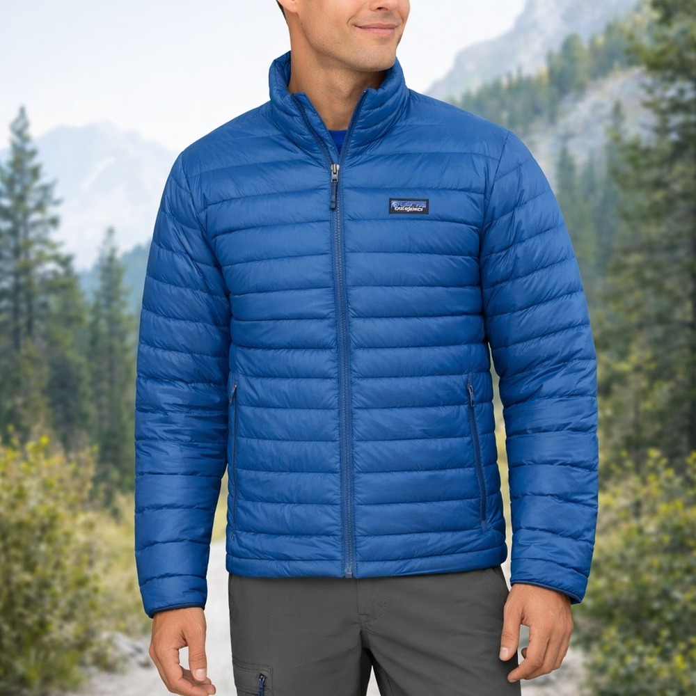 Patagonia Down Sweater Jacket Blue Puffer Mens Small
